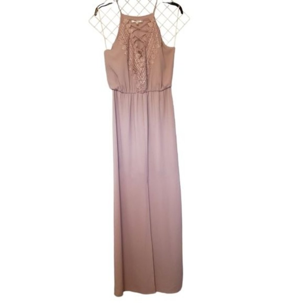 Wayf Posie Pink Maxi Dress Size Small - Picture 2 of 7